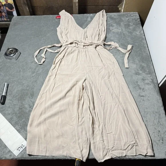Aritzia Pants Jumpsuits Babaton Aritzia Beige Sleeveless V